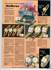 1956 PAPER AD 2 Sided Helbros Wrist Watch Sentinel 17 Jewel Majestic Allura picture