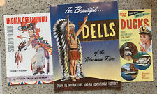 WISCONSIN DELLS, WI Lot W/ Chief Evergreen Signed Program—3 Pieces Near Mint 👀 picture