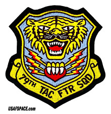 USAF 79TH FIGHTER SQ -79 FS- 20 FW- F-16 -ACC-Shaw AFB, SC- VEL HERITAGE PATCH picture