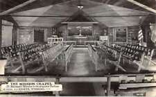 Ethete Wyoming The Mission Chapel Interior Real Photo Postcard AA29144 picture
