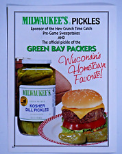 Green Bay Packers Milwaukee's Kosher Dill Pickles Vintage 1997 Original Print Ad picture