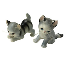 Vintage Cat Kitten Figurine LOT Japan Playful Pouncing Whiskers Small Striped picture
