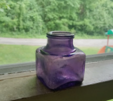 CARTER'S MADE IN U.S.A. PRETTY AMETHYST EARLY 1900 SQUARE INK BOTTLE picture