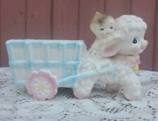 Rubens NURSERY Planter, BABY RIDING LAMB With Cart  picture