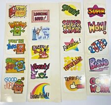 Vintage 1980's  Praise Stickers Lot Of 4 Strips picture