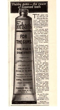 1918 FORHAN'S FOR THE GUMS PRINT AD, DENTIFRICE, TOOTHPASTE PRINT AD picture