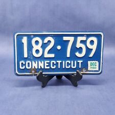 License Plate Vintage Connecticut 182-759 Rustic Patina CT USA picture