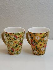 2 KIM PARKER Home Spode Buttercup Faire Marigold / Meadow  Coffee Tea Mug Cup  picture