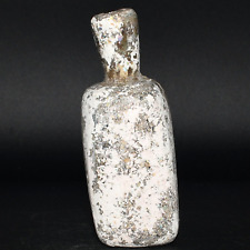 Genuine Ancient Roman Glass Bottle Vial with White Patina Circa 1st Century AD picture