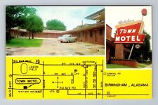 Birmingham AL-Alabama, Town Motel Advertising, Antique, Vintage Postcard picture