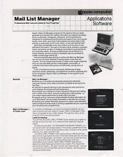 ITHistory APPLE Brochure (1981) MAIL LIST MANAGER (For Apple III)  picture