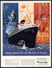 Ile De France FRENCH CRUISE LINE 1957 Colorful Entertainment Aboard Ship Dancing picture
