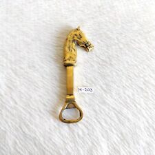 Vintage Handcrafted Horse Shape Brass Bottle Opener Decorative Props M203 picture