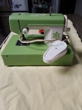 Vintage Crystal Child Sewing Machine Green picture
