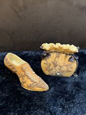 Vintage Avon yellow Miniature Shoe and Handbag Figurine Collectibles picture
