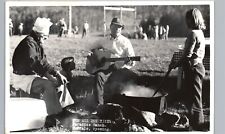 PARADISE RANCH GUITAR CAMP FIRE buffalo wy real photo postcard wyoming history picture