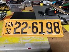 Kansas 1932 REPAINT License Plate Nice picture