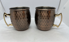 2 - Eco one Silver One International Moscow Mule Mugs Copper Hammered Finish picture