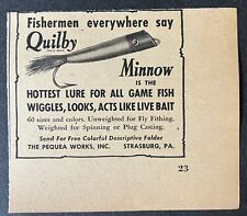 1949 Quilby Minnow is The Hottest Lure For Game Fish Strasburg PA Vtg Print Ad picture