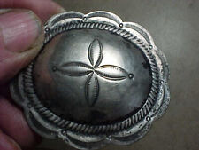 From New Mexico estate-older Navajo hand-stamped silver large concho picture