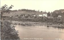 Elkton Oregon RPPC Panoramic Town & River View 1930s picture