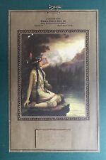 Vintage 1930 Adelaide Hiebel Indian Maiden Print & Calendar, 14 x 22 Inches picture