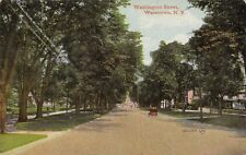 Watertown New York~Vintage c1910 Automobile on Washington Street~Summer~Postcard picture