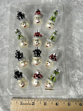 Mini Glass Christmas Ornaments 12 Snowmen picture