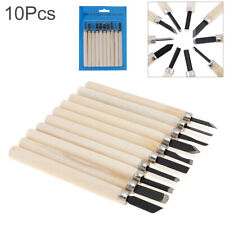 10pcs Wood Carving Hand Chisel Tool Set Professional Woodworking Gouges Tools US picture
