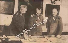 RPPC Scarce Kaiser Wilhelm with Hindenburg & Ludendorff 1917 WWI Postcard picture