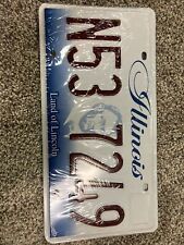 ILLINOIS LICENSE PLATE PAIR NEW SEALED LAND OF LINCOLN NEW OLD STOCK NOS picture