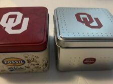 2 - Fossil Watch Metal Tin Only RARE  Authentic OKLAHOMA SOONERS picture