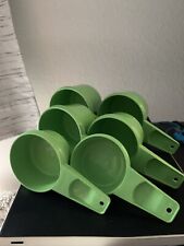 Vintage Tupperware Set 6 Apple Lime  Green Nesting Measuring Cups picture