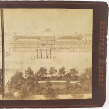 Paris Tuileries Palace Louvre Stereoview c1880 French Museum Park Street FR F843 picture