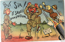 But Sir It Saves Ammunition Joke Army Postcard Mailed by Soldier c1960s picture