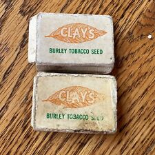 Clay's Burley Hybrid Tobacco Seed CARLISLE County Kentucky KY 2 Vtg Matchboxes picture