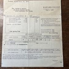 Vintage 1948 Harvard University Report Card School Letterhead picture
