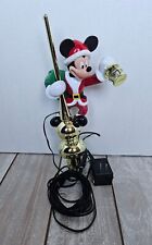 Mr Christmas Disney Mickey Mouse Santa Animated Lighted Tree Topper 1990s Works picture