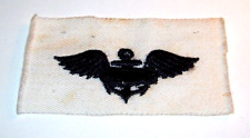 SALTY ORIGINAL EMBROIDERED TWILL WW2 NAVY AIRSHIP RIGGER INSIGNIA MARK PATCH picture