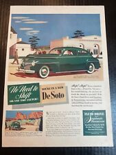 Vintage 1941 You're In A New DeSoto 2DR Sedan 105HP  Original Color Print Ad picture