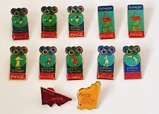 Coca Cola Olympic pins 2000 Sydney Australia Judo, Basketball Set of 12 picture
