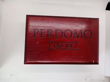 Perdomo Lot 23 Red Wooden Cigar Box 9x6x3.5 - MADURO BELICOSO 2004 - Empty picture