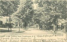POUGHKEEPSIE NY ACADEMY STREET EARLY VIEW 1908 POSTCARD picture