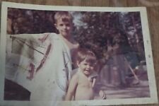 Vintage Color Photo Of Two Boys - Paul and Andy Cunningham - September 1964 picture