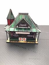Franklin Mint Coca-Cola Stained Glass Train Station - 1997 No Box  picture