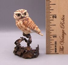 Miniature Albany Porcelain Owl on Bronze Leaf and Branch Base picture