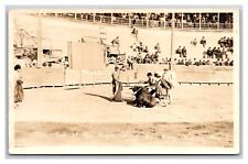 RPPC End of Bull Fight Matadors Juarez Mexico 1927 Horne Photo Postcard V6 picture