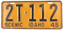 Idaho 1945 Old License Plate Man Cave Old Twin Falls County 3 Digit Collector picture