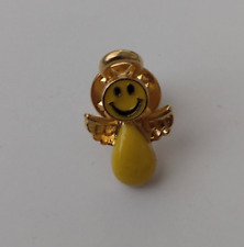 Yellow Smiley Face Angel Lapel Pin picture
