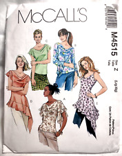 McCalls 4515 Size Lrg Xlg Sewing Pattern UNCUT Bias Tops Pullovers Flounces Cowl picture